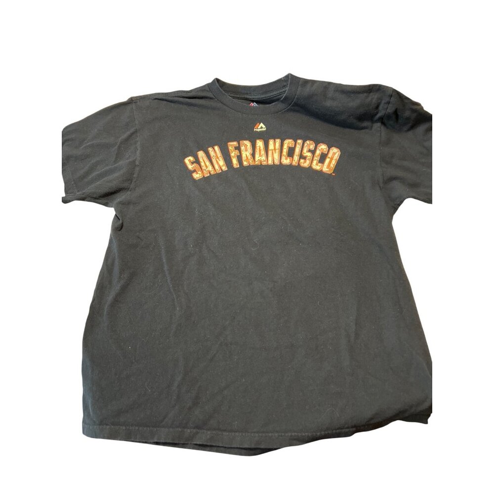 Majestic San Francisco Giants Posey #28 Digi Camo Lettering T-Shirt Black Sz XL